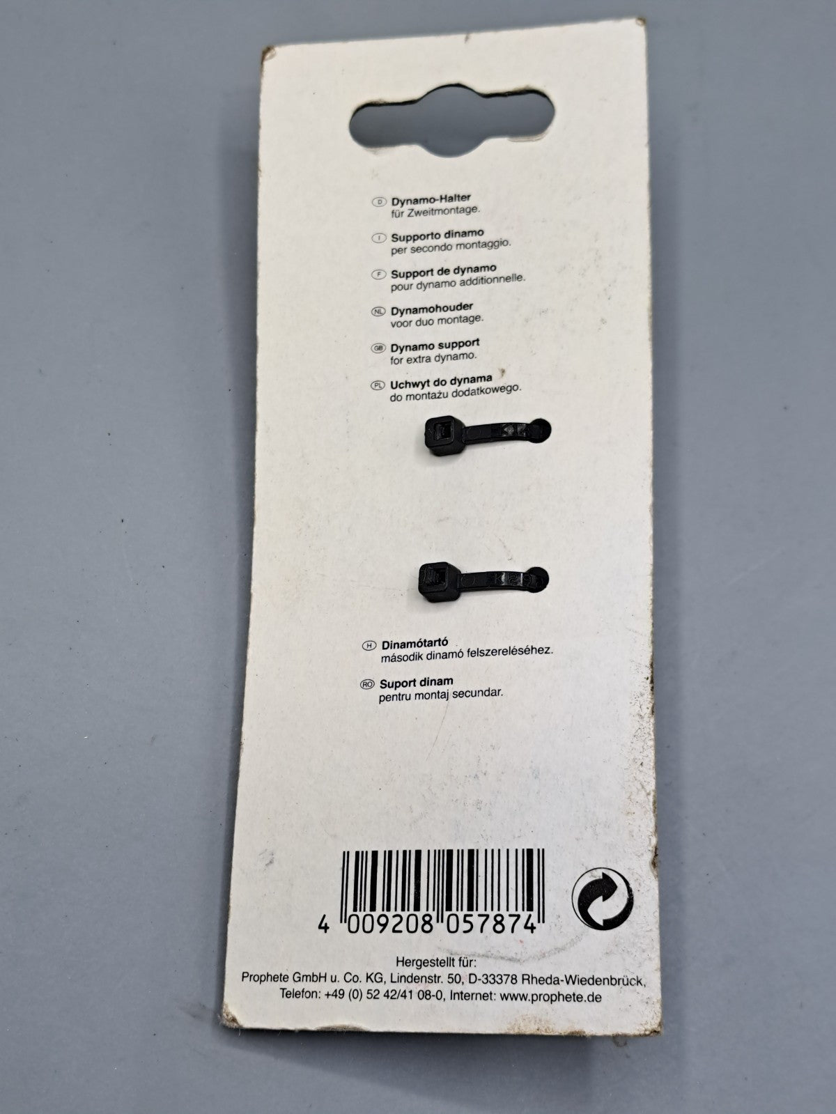 Prophete Keep Moving Dynamo-Halter Zweitmontage Fahrrad Ersatzteil