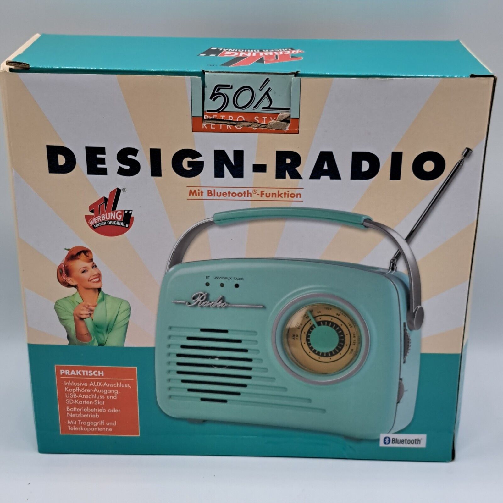 50s Retro Style Design-Radio, Stylischer Retro Radio