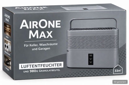 BonAura AirOne Max Luftentfeuchter 33m² inkl. 980g Granulat ohne Strom HA28