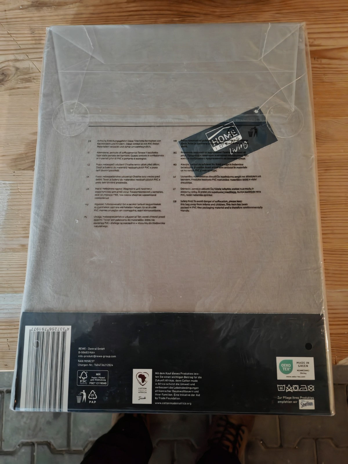 Home Ideas Jersey Spannbettlaken Baumwolle 90x200–100x200 cm Grau