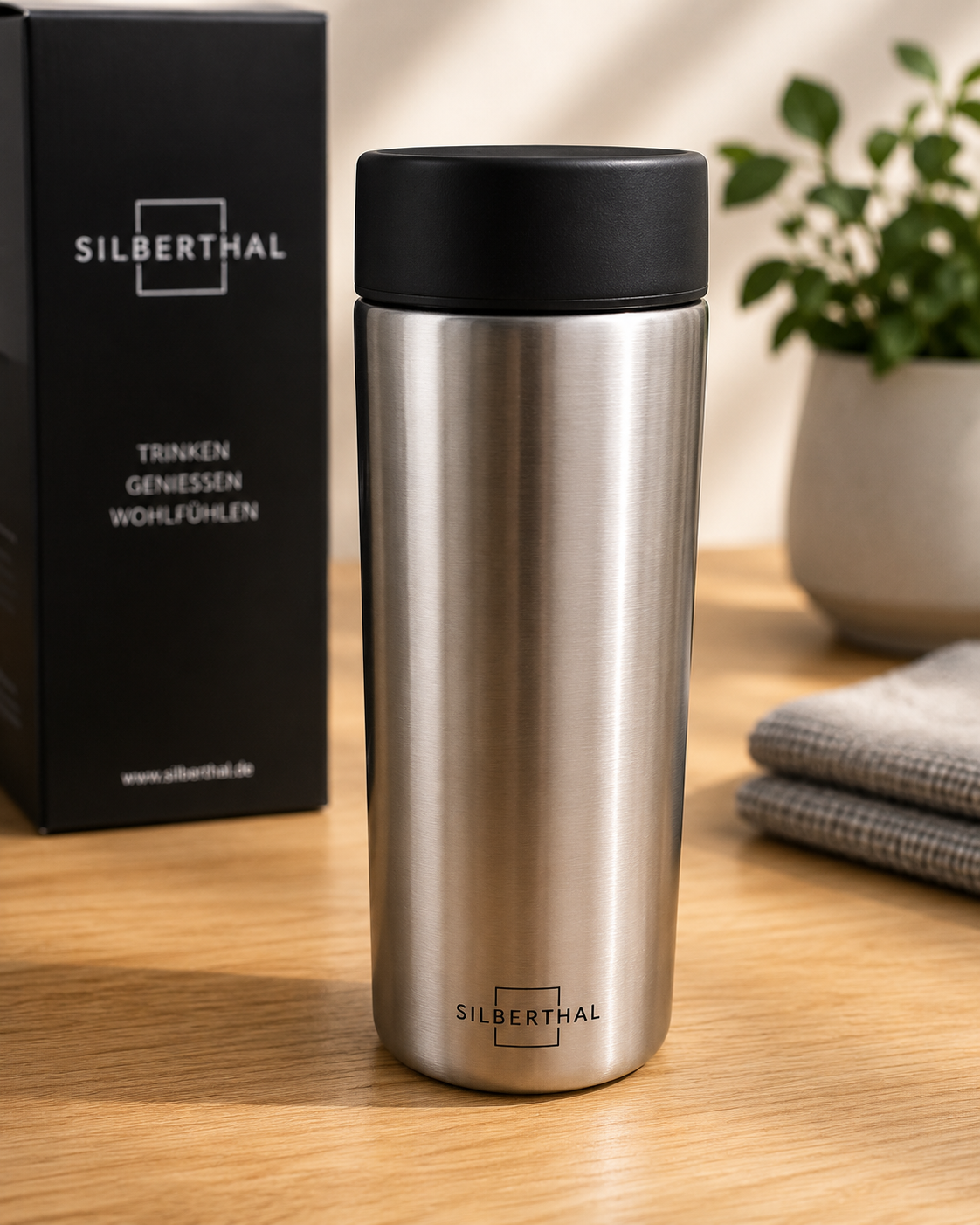 SILBERTHAL Thermobecher 350ml Edelstahl Keramik Coffee to Go Becher B3