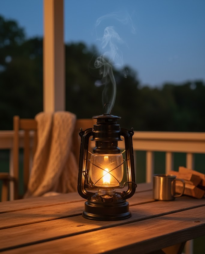Styx Sturmlaterne Schwarz Öllampe Petroleumlampe Outdoor Deko