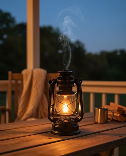 Styx Sturmlaterne Schwarz Öllampe Petroleumlampe Outdoor Deko