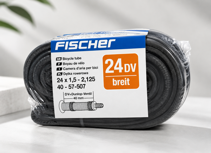 Fischer Fahrradschlauch 24 Zoll DV breit Fahrrad Tube Reifen Schlauch