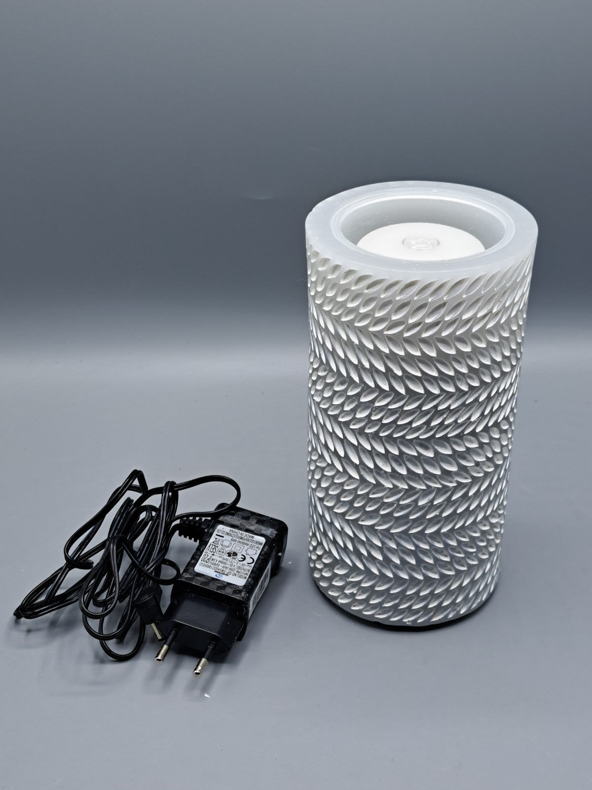 ELAMBIA LED-Kerze Wasserflamme Adapterbetrieb, Time Grau