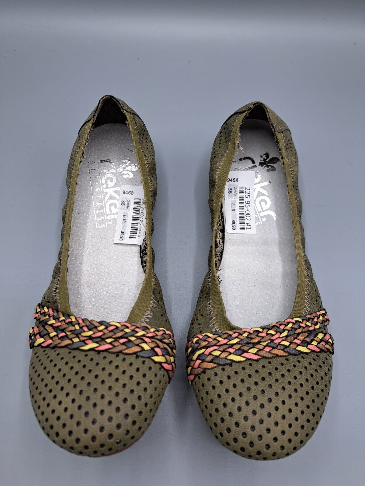 Rieker Antistress Ballerinas, Damen, Größe 36 Olivgrün