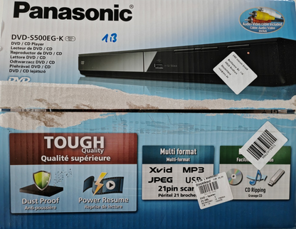 Panasonic DVD-S500EG-K DVD Player CD MP3 USB Wiedergabe HDMI Schwarz Kompakt A9