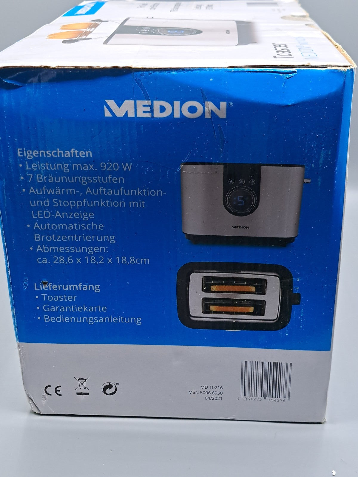 Medion Toaster MD 10216, 7 Bräunungsstufen