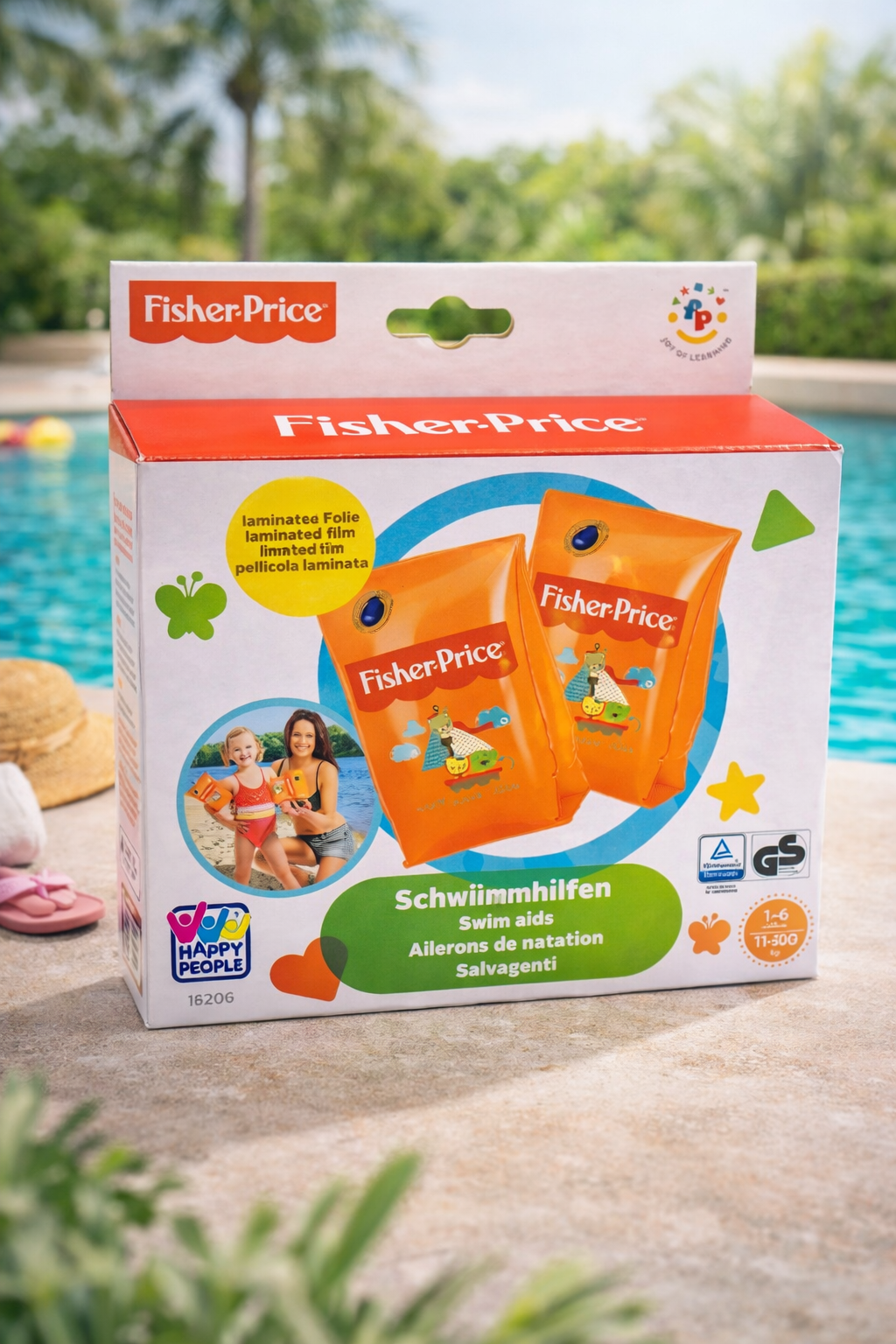 Happy People Schwimmflügel Kinder 1-6 Jahre Orange Schwimmhilfe