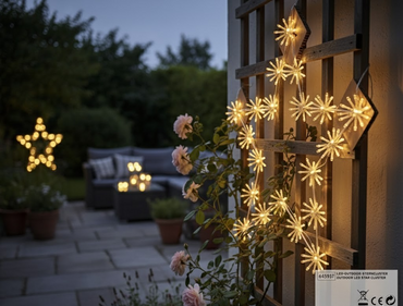 Tchibo LED Outdoor Sterncluster 645937 Weihnachtsdeko Sterne warmweiß