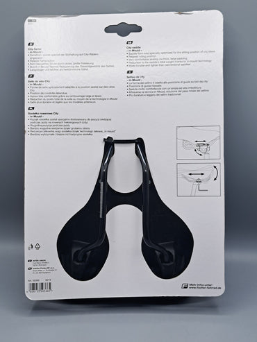 Fischer City-Sattel 50366, Fahrradsattel, Nahtlos