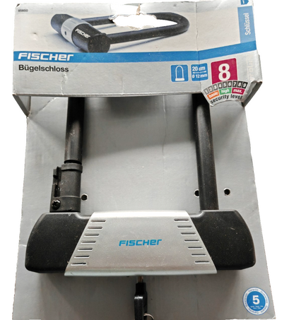 FISCHER ProLine Bügelschloss Fahrradschloss 20cm Ø12mm Security Level 8 E4
