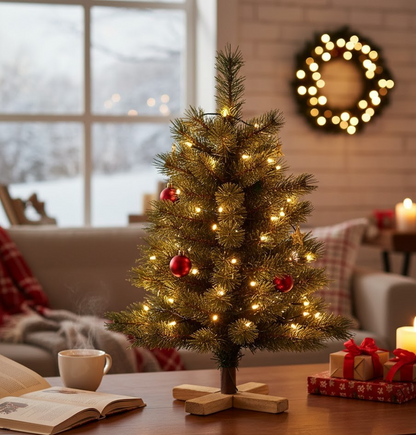 LUMIDA Xmas LED Weihnachtsbaum 60cm Nordmanntanne 150 LEDs 10 Funktionen HA32