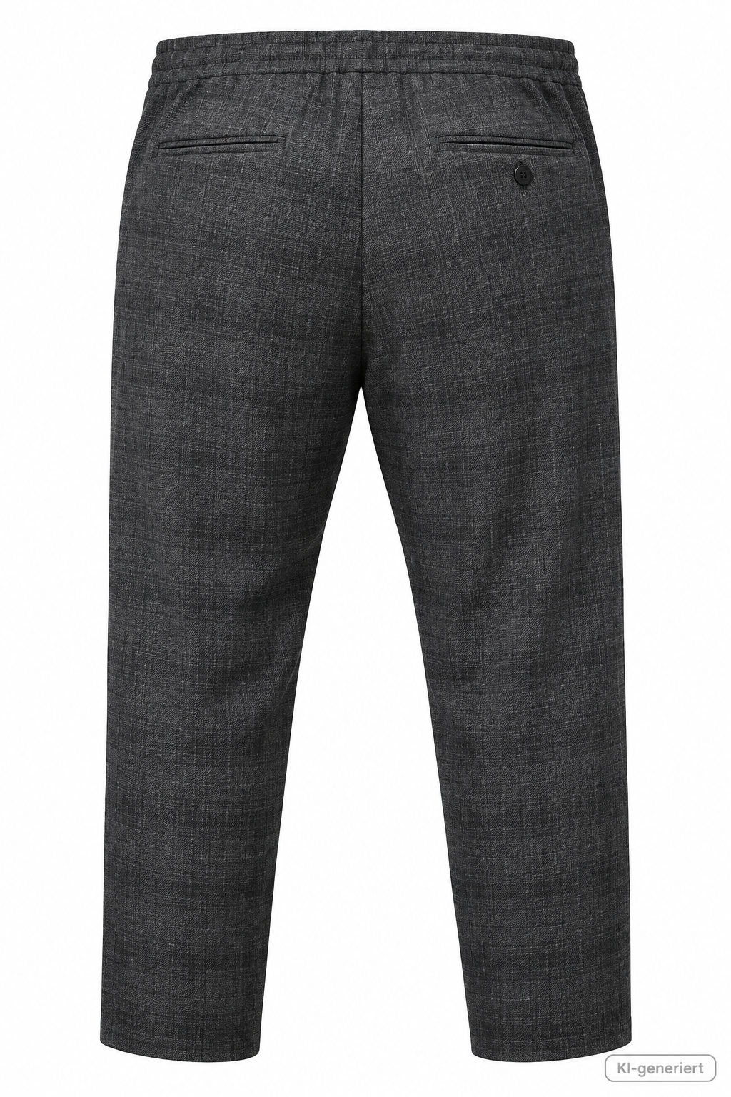 STRANDFEIN Menswear Herren Hose Gr. 25 Kurzgröße Anthrazit Kariert Business D2