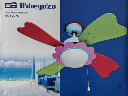 Orbegozo CC 62075 Deckenventilator Licht 75cm 50W 4 Flügel Kinderzimmer HA36