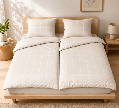 COZEE HOME Wendebettwäsche Teddy Bouclé 4tlg 155x220 Doppelbett Uni