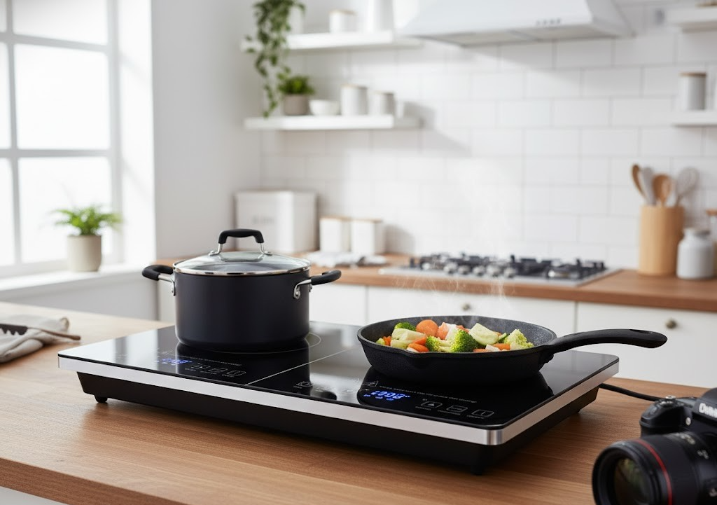 DMS Doppel-Induktionskochplatte 3500W – Kochfeld, schnell & energiesparend C-05