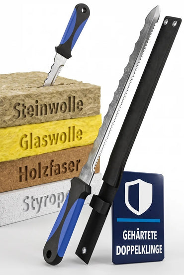 STONEREEF Dämmstoffmesser extra scharf Isoliermesser Dämmwolle Mineralwolle A3