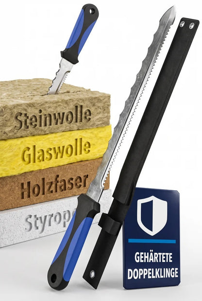 STONEREEF Dämmstoffmesser extra scharf Isoliermesser Dämmwolle Mineralwolle A3