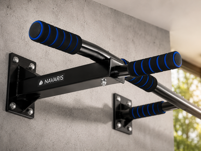 Navaris Klimmzugstange Wandmontage Edelstahl Pull Up Bar bis 150kg Fitness E