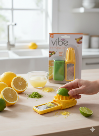 CHEF'N Vibe Zitruspresse Zitronenpresse 2in1 Saftpresse Küchenhelfer