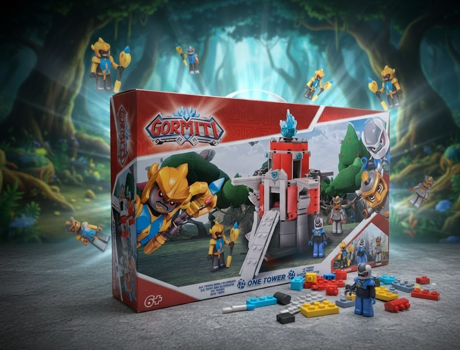 Gormiti One Tower Turm der Elemente Bauset 509 Teile 3 Figuren Giochi D5