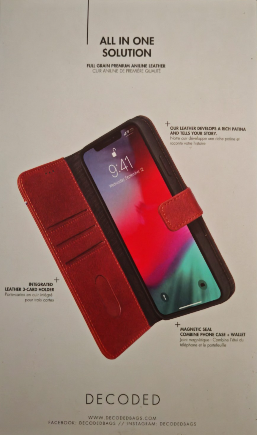 Decoded Detachable Wallet Case für iPhone 11 Pro Handyhülle Geldbörse A9