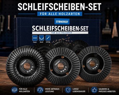Holz Schleifscheibe 125mm 3tlg Winkelschleifer Frässcheibe Holzfräser