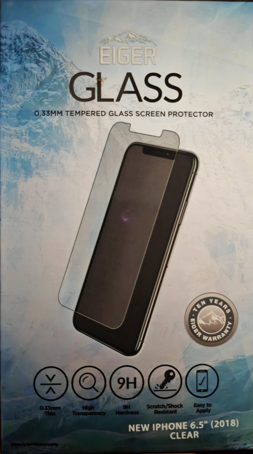 Eiger Glass Schutzglas iPhone XS Max / 11 Pro Max 6,5" 9H Displayschutz A9