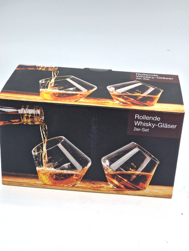 Rollende Whisky Gläser / 2-er Set / Rolling Whisky Glasses - Whiskyglas NEU+OVP