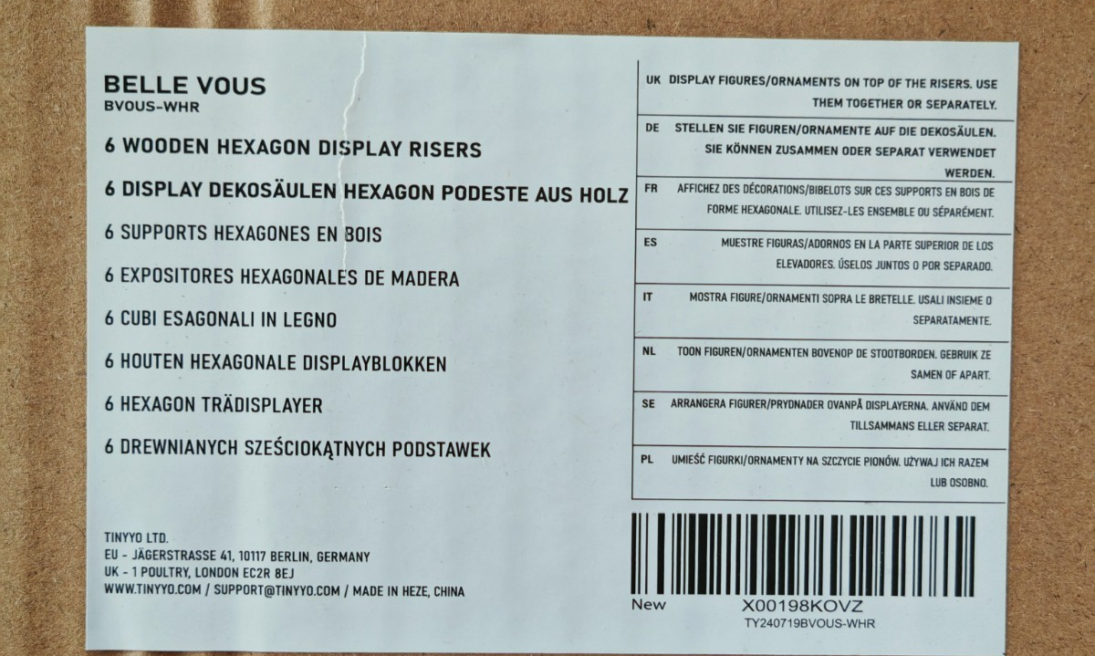 BELLE VOUS Holz Podest Set 6tlg Dekosäulen Schmuckständer Display Ständer E6