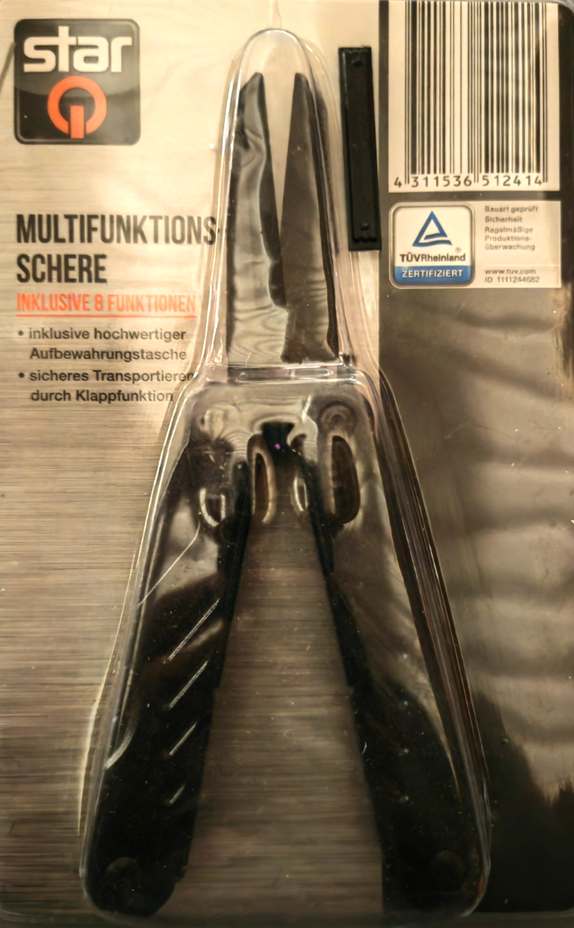 Starq Multifunktionsschere 8 Funktionen Küchenschere Haushaltsschere B1