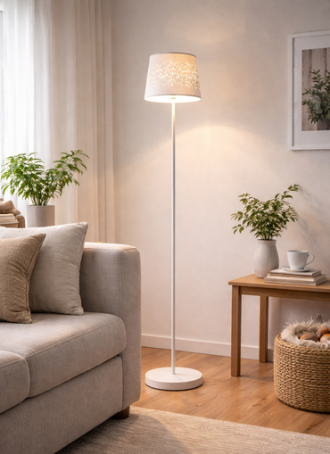 Tchibo LED Stehleuchte Akku Metall 120cm Stehlampe Kabellos Modern