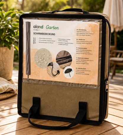 Lumaland Sonnenschirmabdeckung 160cm Schutzhülle Garten Schirm Cover