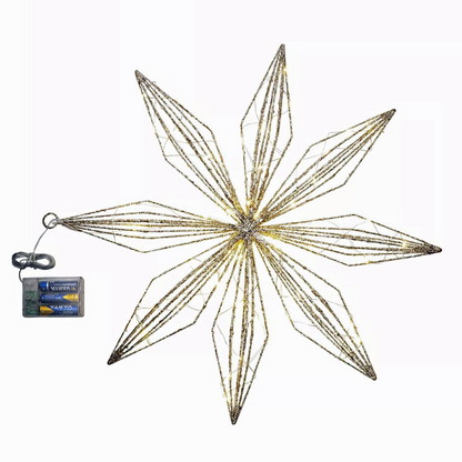 LED Stern Shine 50cm 40 LEDs Warmweiß Weihnachtsstern Hängedeko Metall HA33
