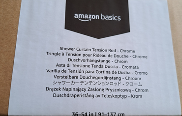 Amazon Basics Duschvorhangstange Chrome, 91-137 cm