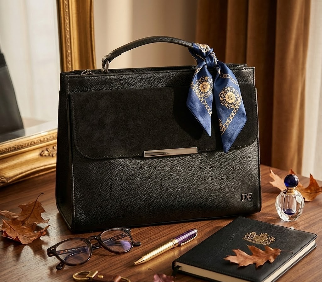 Desiderius Classic Blogger Edition – Schwarz Handtasche (Damen) Leder