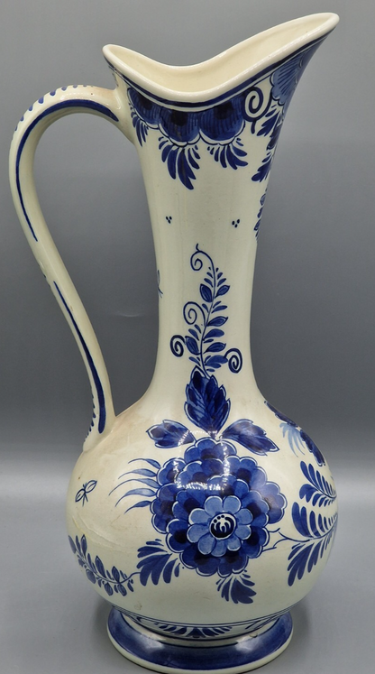 Delfts Blauw RAAM Holland Keramik Krug Vase Handgemalt Blau Weiß 527