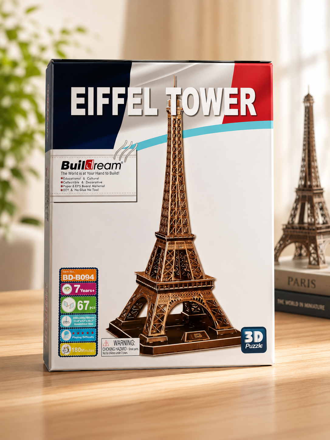 Buildream 3D Puzzle Eiffelturm Paris Modellbausatz Architektur Kinder D7