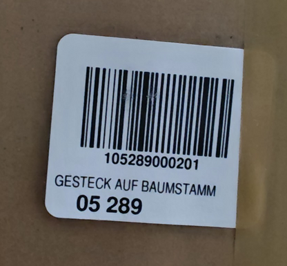 Kunstblumen Gesteck auf Baumstamm Lila Gelb Blumenarrangement Tischdeko B3