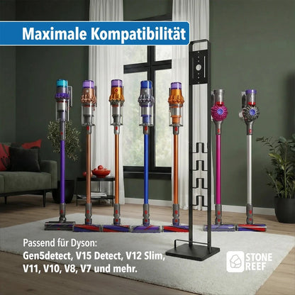 STONEREEF Ständer für Dyson Staubsauger Zubehörhalter ohne Bohren Schwarz B2