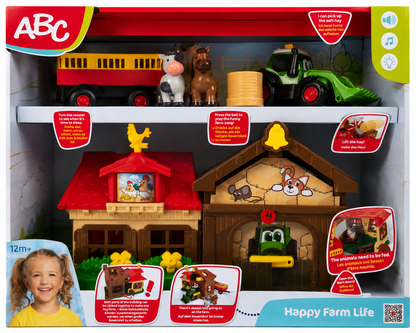 Dickie Toys Happy Farm House Bauernhof Set Kinder Spielzeug Tiere Traktor