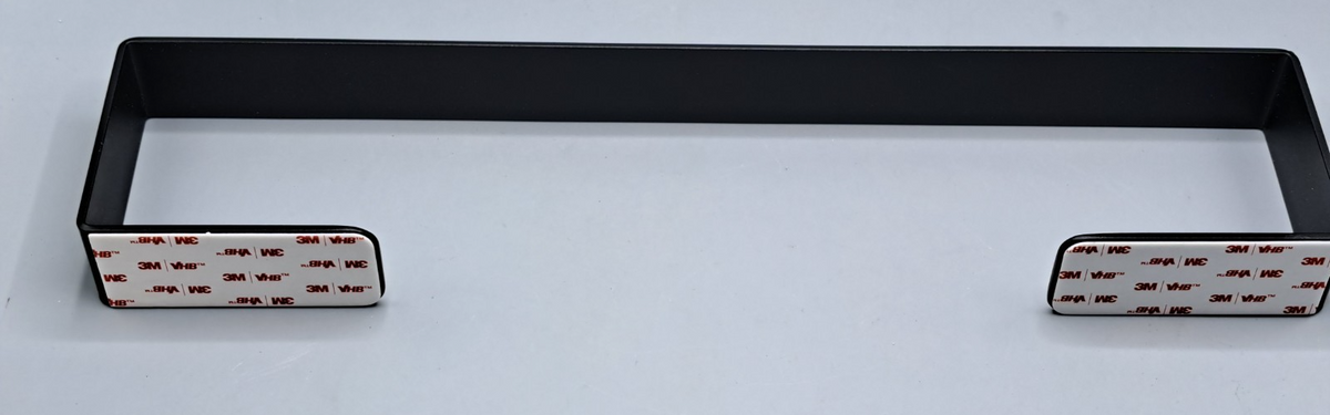 WEISSENSTEIN Handtuchstange 45cm Schwarz Edelstahl ohne Bohren 3M E1