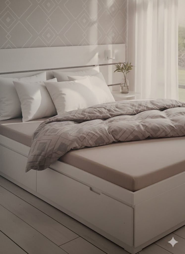 Home Ideas Jersey Spannbettlaken Baumwolle 90x200–100x200 cm Grau