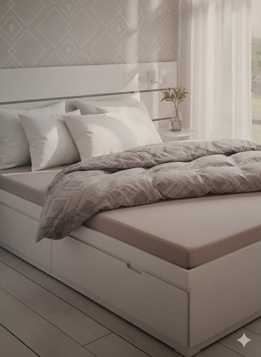 Home Ideas Jersey Spannbettlaken Baumwolle 90x200–100x200 cm Grau