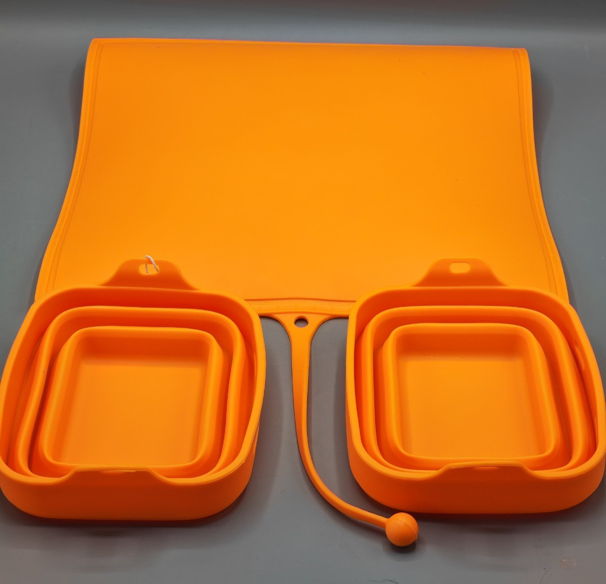 QVC Silikon Schneidebrett faltbar – 2 Schüsseln tragbar Camping Küche