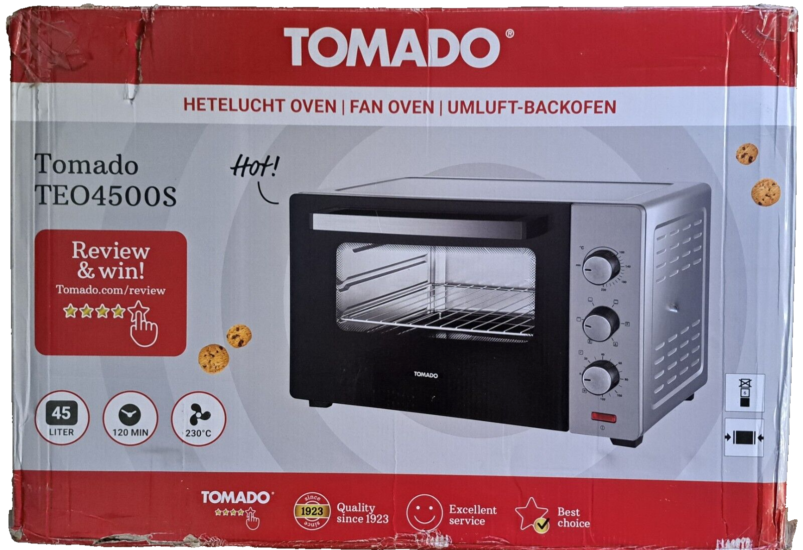 Tomado TEO4500S Umluft Backofen