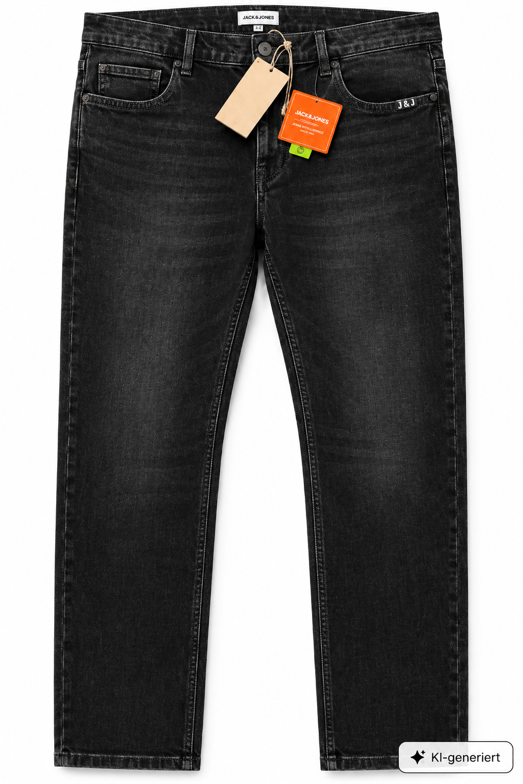 STRANDFEIN Herren Jeanshose Gr. 54 Schwarz Denim Stretch Jeans Lang  D3