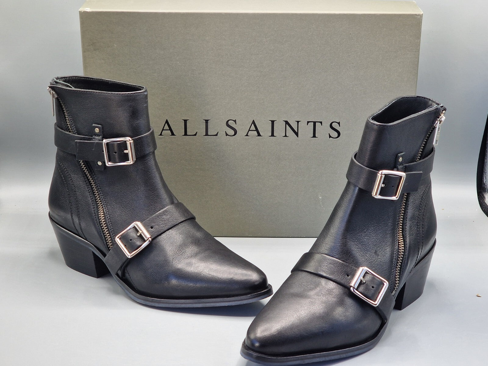 Allsaints Lior - Zip Boot - Calf, Damen, Größe 39, Schwarz