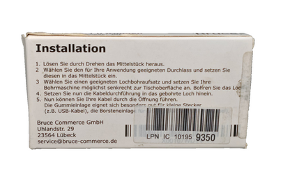 Bruce Kabeldurchführung 60 mm 2 Stück Kabeldurchlass Schreibtisch Kabeldose B5